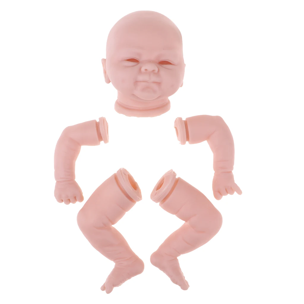 Real Touch Soft Silicone 18inch Reborn Kits Lifelike Newborn Baby Doll Blank Head Limb Mold DIY Making Accessories