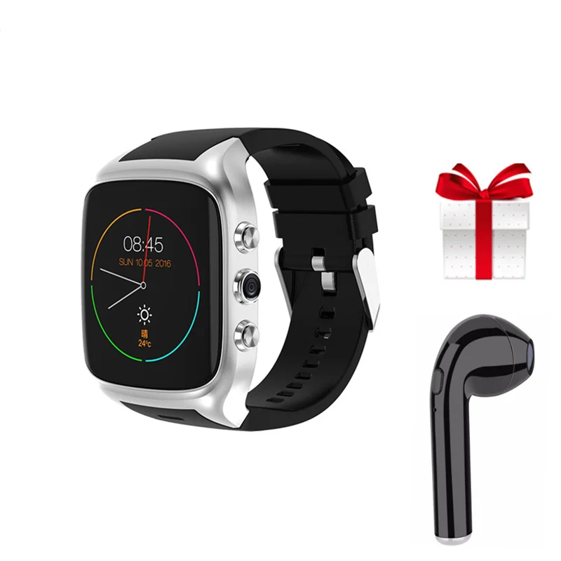 

Smartwatch+Earphone/set 3G WiFi Android Smartwatch Phone Bluetooth Smart Watches 1.3GHz Dual Core IP67 GPS RAM 512M Heart Rate