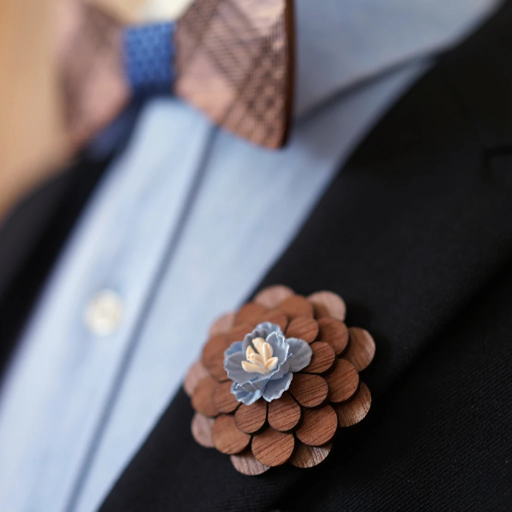 Mahoosive нагрудный цветочный галстук corbata calavera мужские галстуки и комплекты носовых платков деревянный галстук-бабочка papillon legno flower