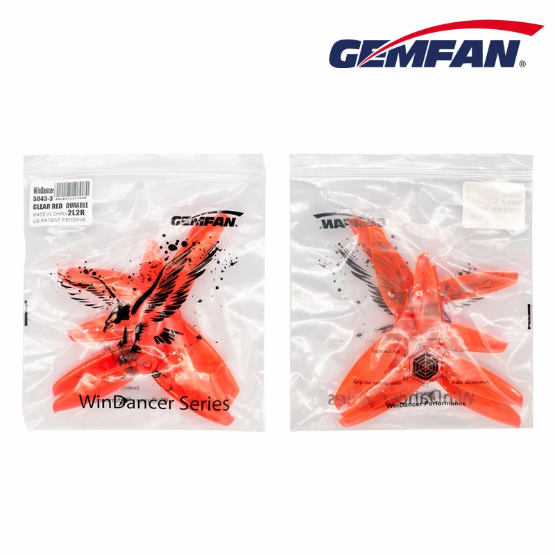 WinDancer 5043-3 Blades Clear Red Package Picture