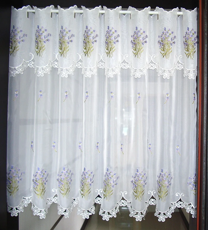 new pastoral half curtain embroidered window valance custom size translucent coffee customize curtains for kitchen - Custom Kitchen Cabinets Prices new pastoral half curtain embroidered window valance custom size translucent coffee customize curtains for kitchen - Custom Kitchen Cabinets Prices