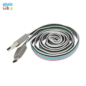 

500pcs wholesale Type C 8pin Micro USB 5pin Data cable 1m cotton Knitting Data Sync Charger Cable For iPhone X Huawei SONY HTC