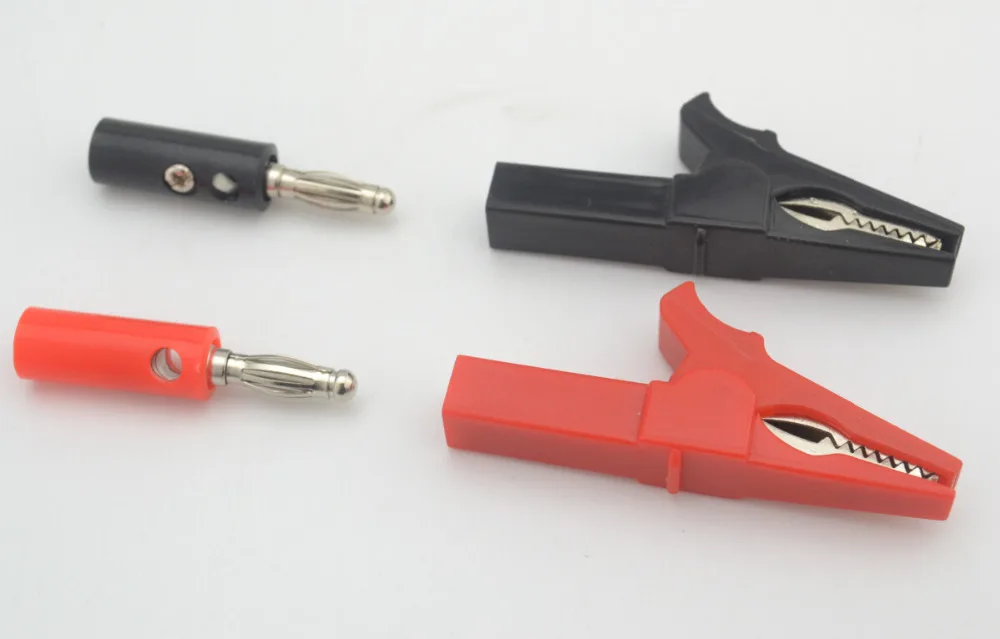 55MM Alligator clip + BANANA PLUG, test probe with 4mm Banana Plug