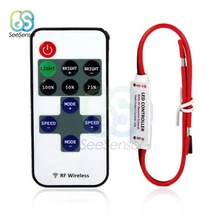 1Set 12V RF Wireless Controller Switch LED Dimmer with Remote Switch In-line LED Light Controller/Dimmer for RGB LED Strip Light