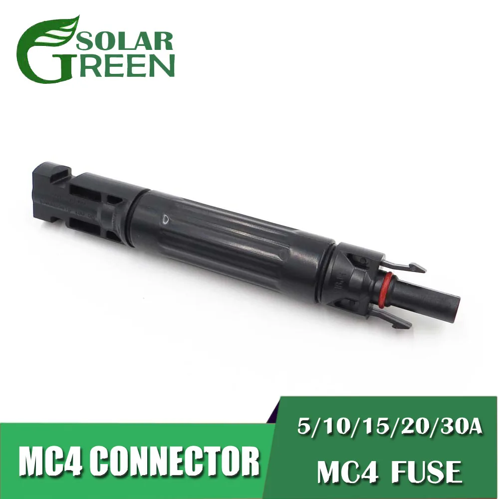 

1000 VDC MC4 Connector 5/10/15/20/30A Fuse Plug solar cell panel Fuse Holder Protective Connector Fuse protection PV AMP