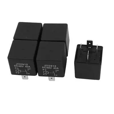 

JD2912 DC 48V 40A 4 Pins SPST Vehicle Car Security Power Relay 5pcs