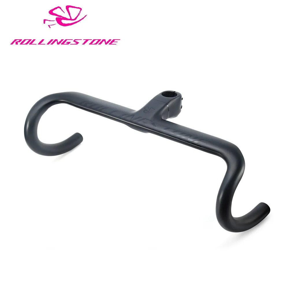 Rolling Stone Road handle bar carbon aero integrated stem Drop 28 6*90 мм 100 390 410 430mmm SGS|Велосипедный руль| |