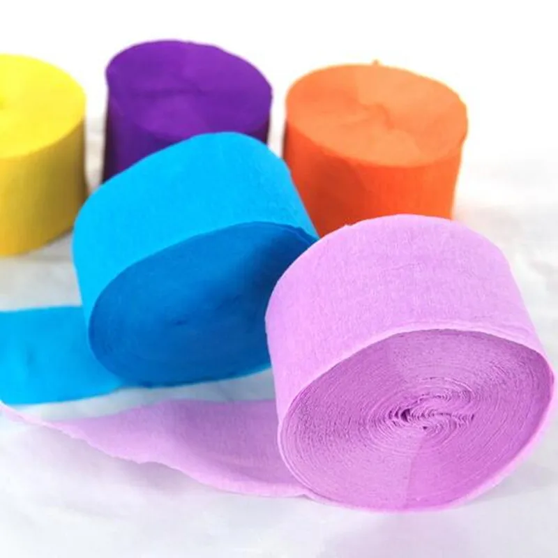 

Crepe Paper Roll Streamer Decorative Ribbons Birthday Party Decorations Backdrop Layout Event Christmas Halloween Navidad