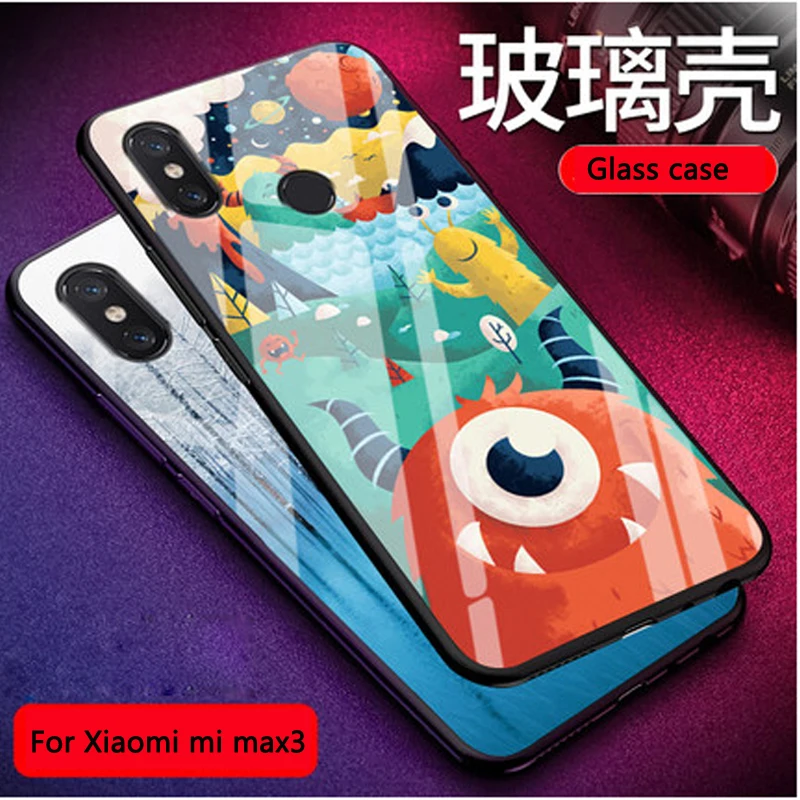 2 шт. чехол из закаленного стекла для Xiaomi mi max 3 Модный max3 чехлы телефонов