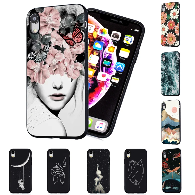 Ультратонкий чехол для телефона iPhone X XR XS Max с рисунком 5 6 7 8 5S 6S SE силиконовый из