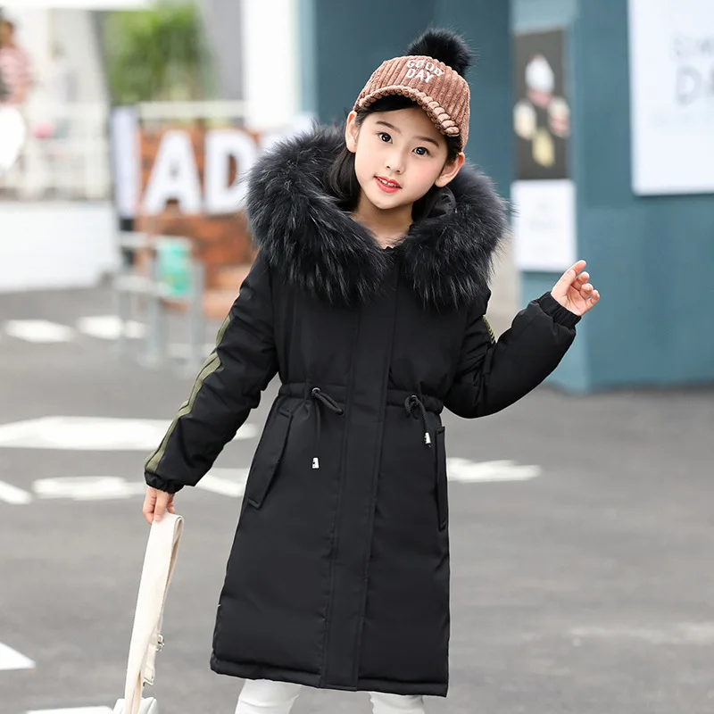 

HYLKIDHUOSE 2018 Girl Boy Duck down Coats Children Winter Jacket Warm Thicken Outdoor Windproof Long Style Outerwear Parkas