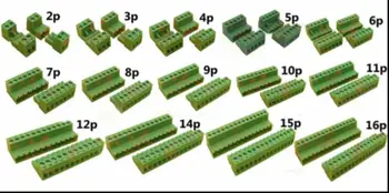 

10pairs Solderless docking 2EDGRK-5.08-2p3p4p5p6p7p8p9p10p pluggable terminal block 2-24P two-wire connection