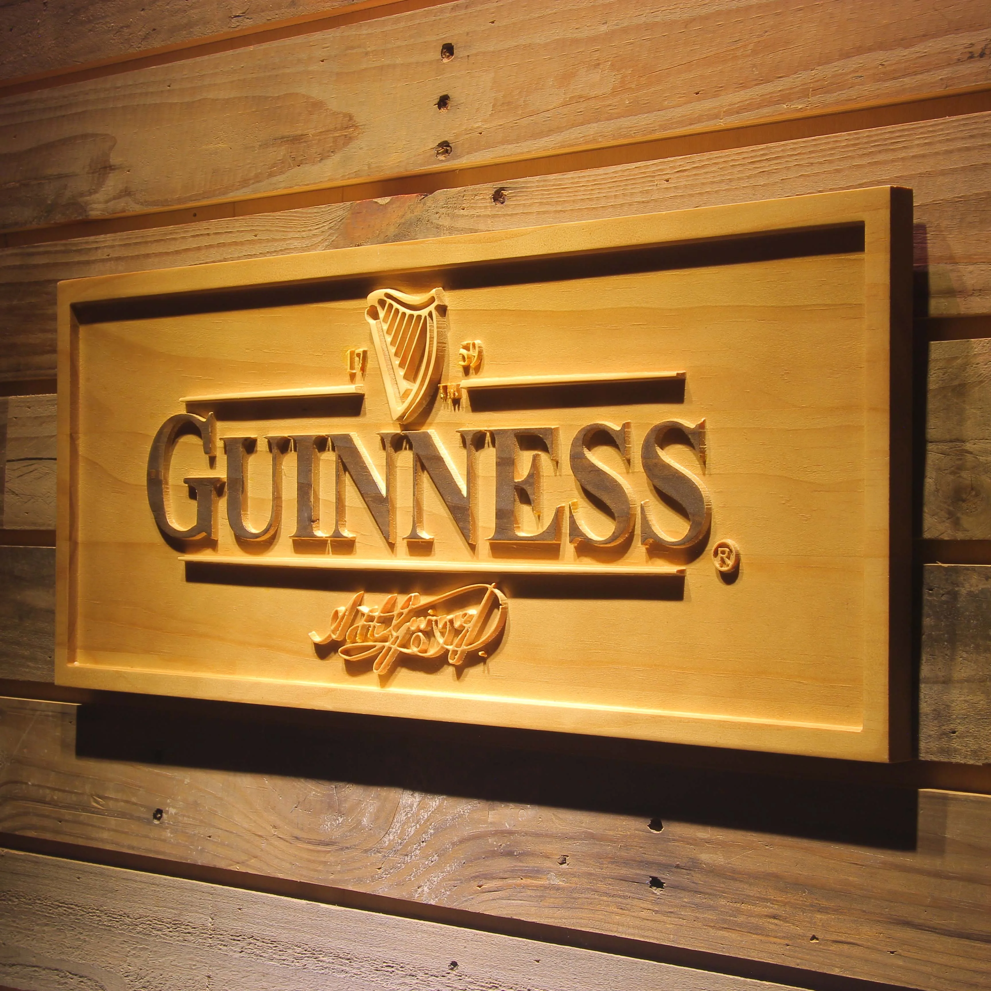 GUINNESS Ale пиво 3D деревянные знаки