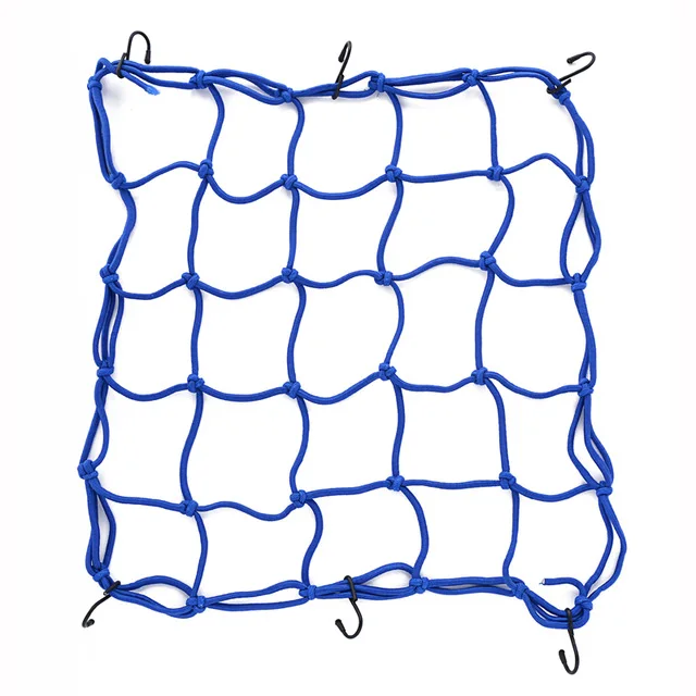 Мотоцикл Велосипед 6 крючков удерживайте топливный бак мотоцикла багажа Сетка Веб-банджи черный - Цвет: Синий
