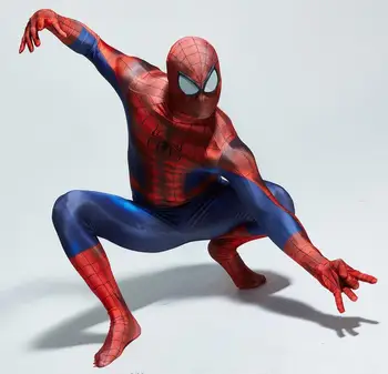 

Spiderman Costume 3D Shade Spandex Fullbody Halloween Cosplay Spider-man Superhero Costume For Adult/Kids