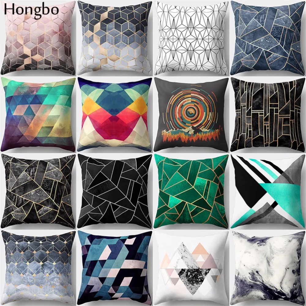 

Hongbo 1 шт. чехол для подушки, декор для дивана, наволочка для подушки, чехол для подушки с геометрическим узором, чехол для подушки, домашний де...