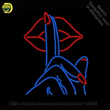 Неоновый светильник для ногтей на губах, неоновый светильник, лампа ручной работы, лампа в виде стеклянной трубки, витрина для магазина, коммерческий светильник, знаковый знак, Прямая поставка