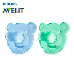 2 шт. Philips Avent медведь Форма Соска Avent Ортодонтическая Соска Avent Soothie соска бисфенол-а Dummy-0-3M уход для 0-3 месяцев