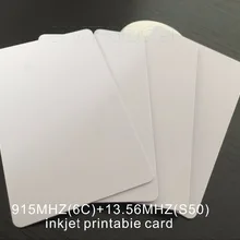 1000 шт Высокое качество Профессиональный Оптом Пластик для струйной печати карт для epson, Canon печатная карта с 915 МГц+ 13,56 МГц