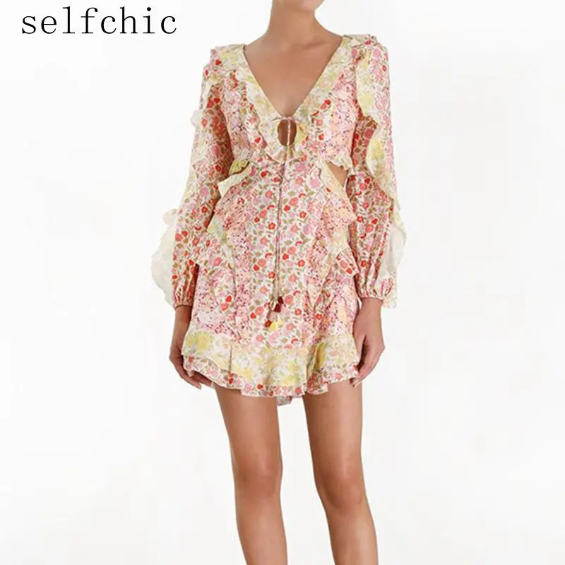 

Ladies Linen Dress 2019 New Arrivals Designer High Quality Floral Dresses