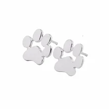 Jisensp Модные Серьги brincos Pet Paw Footprint серьги-гвоздики с животным принтом серьги-гвоздики для женщин панк feminina 10 пар-e124