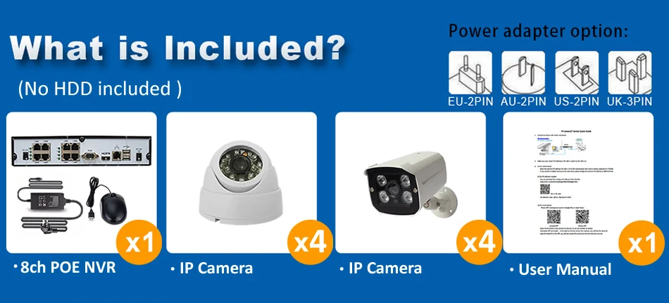 8ch poe security system K8N76-W54I-D61-9-1