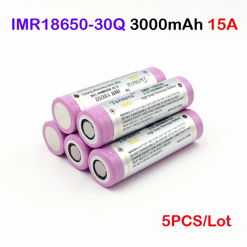 Аккумулятор 18650 inr18650 30q литий ионный аккумулятор 15а разрядка Vape мод и