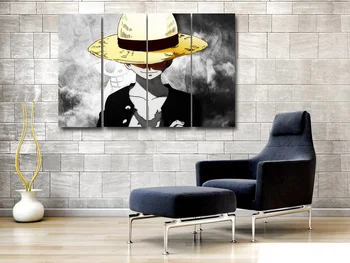 

Canvas Modular Poster Painting 4 Pieces ONE PIECE for Living Room Wall Modern Art Home Decor Pictures