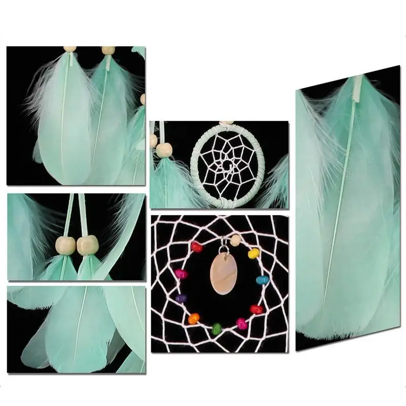 Atrapasueños iluminación LED pluma atrapasueños chica habitación campana dormitorio decoración romántica colgante Atrapasueños iluminación LED pluma atrapasueños chica habitación campana dormitorio decoración romántica colgante