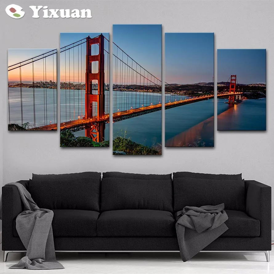 5 Panels Landscape Wall pictures for living room Modern Art For Decor