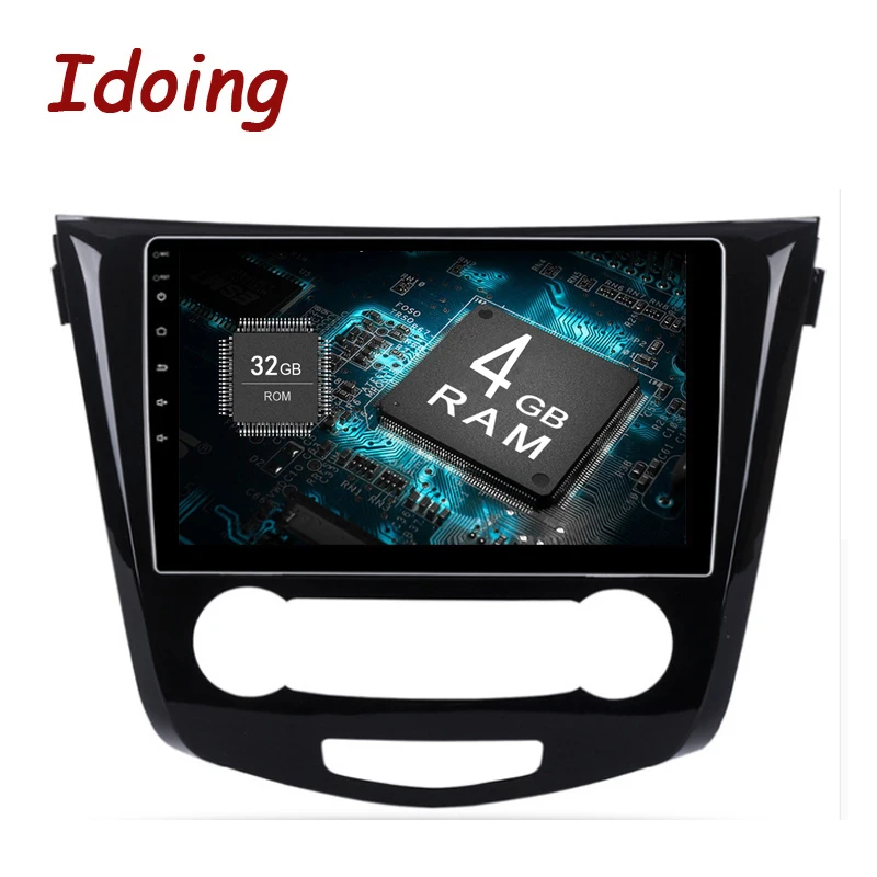 Idoing 2Din 10 2 &quot8 Core 4 + 32 Android8.0 автомобильный ради для Nissan Qashqai 2014-2017 мультимедийный