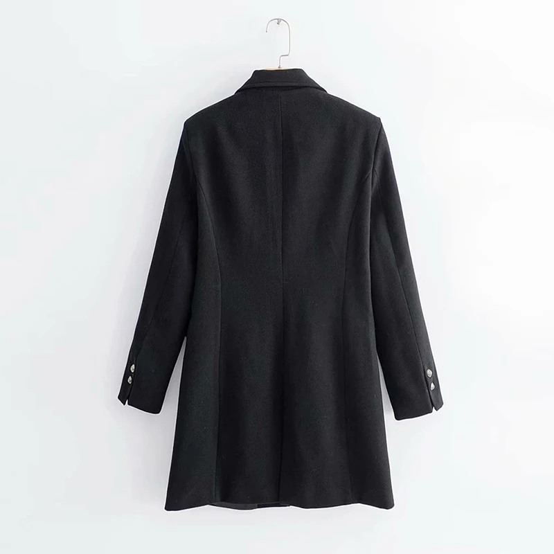 Hiver Invierno Mujer Tops Nouvelles Noir Longues 2018 Mode Femmes Laine Outwear Chaud De Abrigos Manteau Manches Casual w4qfYAxZa