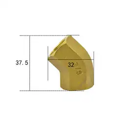 3/8 "Равный ДНЯО Женский латунь 45 градусов локоть трубы разъем муфты вода газ нефть
