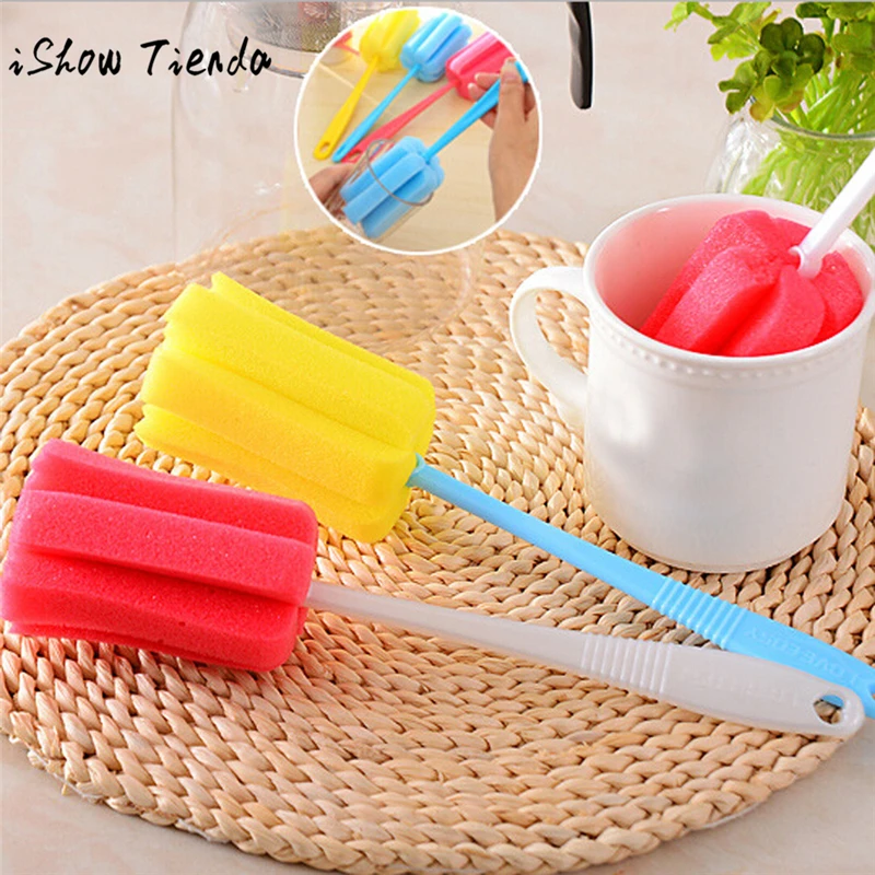 

3PC Kitchen Cleaning Tool Sponge Brush For Wineglass Bottle Coffe Tea Glass Cup Household Cleaning Tools & Accessories Scrubbing