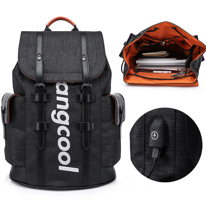 

Raged Sheep Men Laptop Backpack Fashion Casual Large Capacity Travel Personality Teenagers Man Student Book Bag Boys Satchel