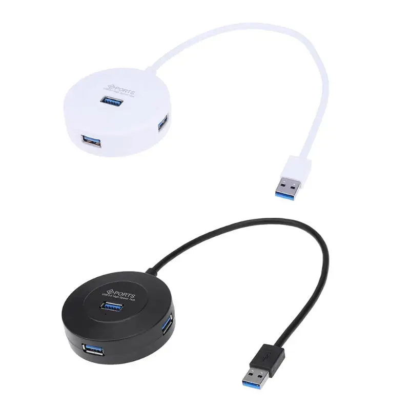 

Round Shape 4 Ports USB 3.0 Hub Splitter Charging Data Extender Hub Adapter Supports Quick Charging USB 3.0 Power Adapter