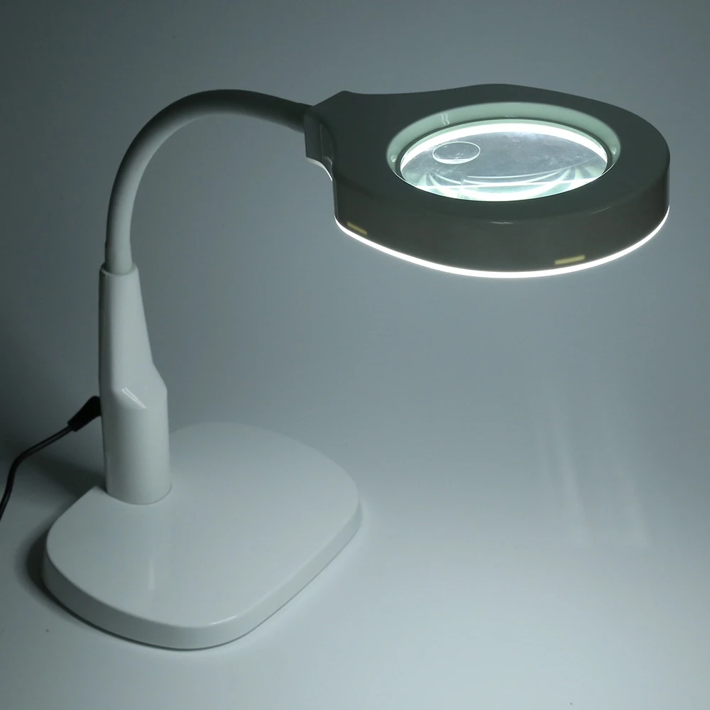 

Detachable 5X / 12X Magnifier with Light Desk Magnifier Lamp Illuminated Magnifier For Archaeology Prospecting Reading