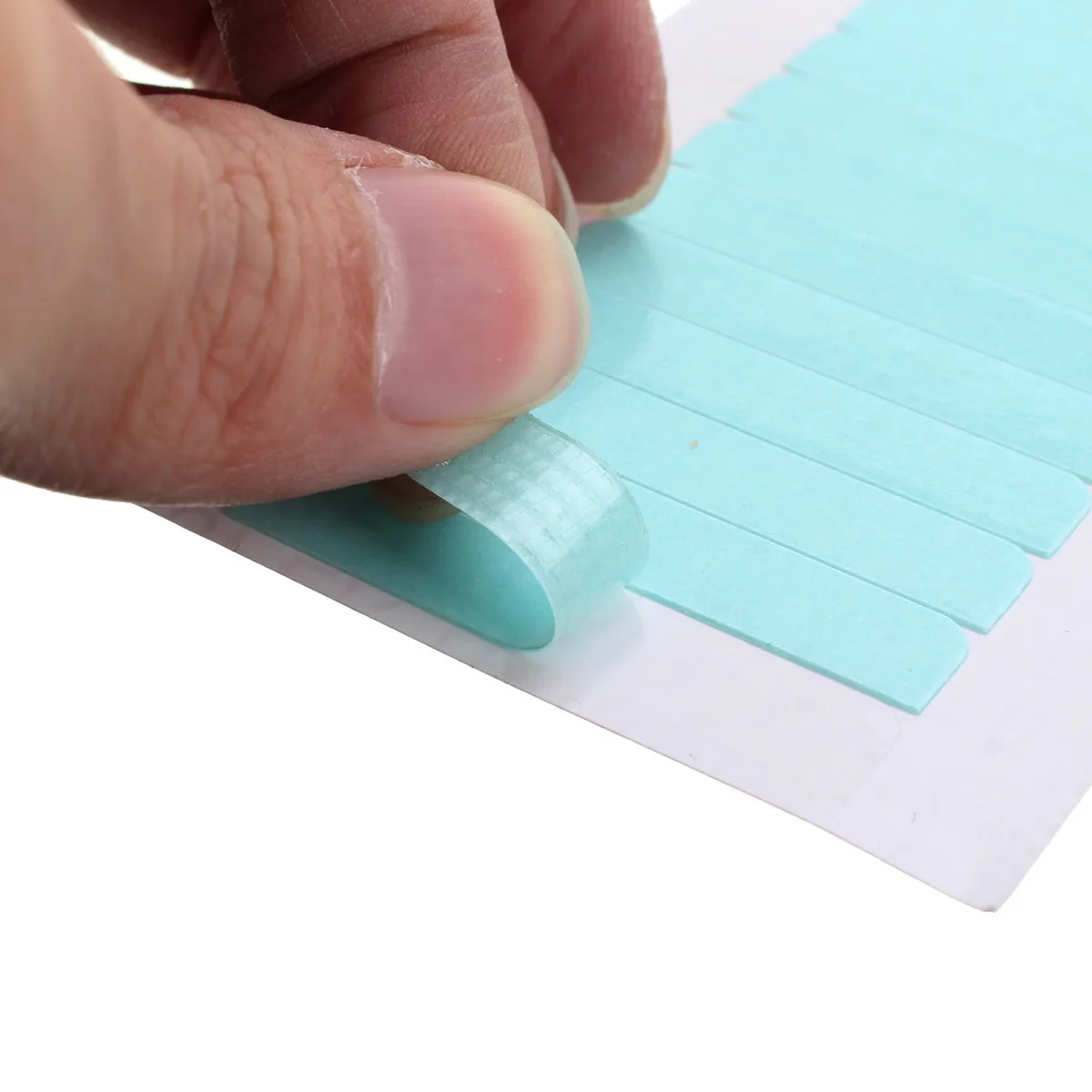 

5 Sheets 60pcs 4cm*0.8cm Hair Tape Adhesive Glue Double Side Tape Waterproof For Lace Wig Feature Human Hair Extension Tool