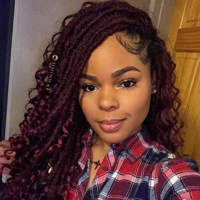 Leeons Ombre Braids Hair 24Strands 16Inch Goddess Faux Locs Crochet