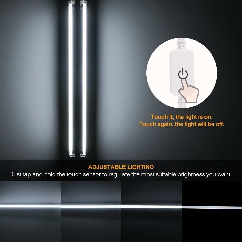 Светодиодный под кабинет Светильник, лампа с датчиком 24/42 светодиодный s 30/50 см освещение для шкаф Кухня ночник