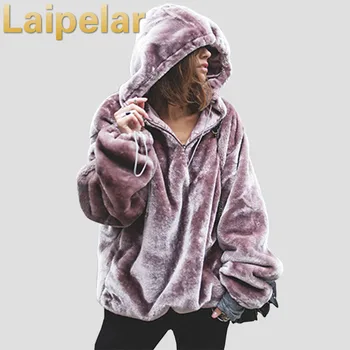 

Laipelar Chic Style Women Hoodies Big Pocket High Street Oversized Female Hooded Sweatshirt Ins Plus Size Feminino