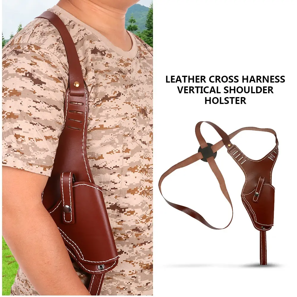 

Tactical Pouch Belt Bag Lightweight Heavy Duty Chest Leather Cross Harness Vertical Shoulder Holster Outdoor Pouch Hunting Bags