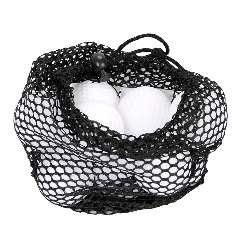 Легкий нейлоновая сетка сетчатый мешок гольф теннисные мячи сумка для хранения опорный держатель #0706