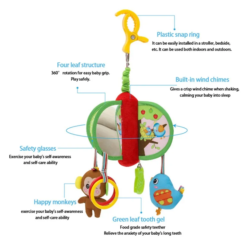 Детские подвесная игрушка кольцо игрушки Doodler Детские Мультяшные животные погремушка кроватка подвесная детская коляска подвесные