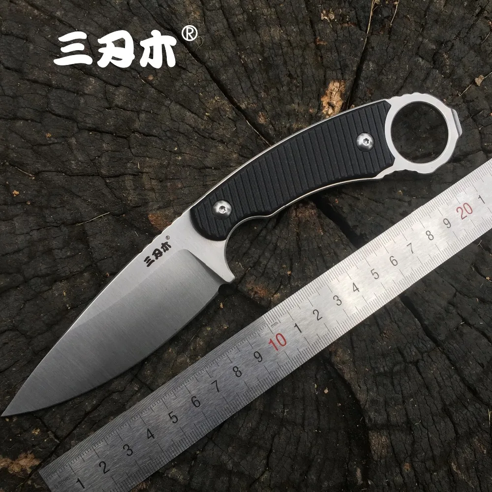 Sanrenmu S768 нож с фиксированным лезвием 12C27 лезвие для кемпинга охоты Тактический