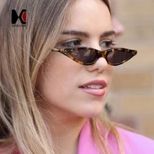 SHAUNA маленький кошачий глаз популярные женские солнцезащитные очки украшения ногтей мужские красные тонированные линзы очки UV400