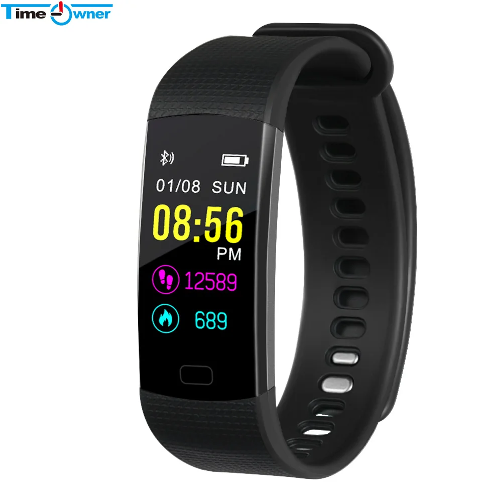 

TimeOwner Smart Bracelet Pedometer Heart Rate Monitor Blood Oxygen Fitness Tracker Smart Wristband Push Message Alarm Clock Band