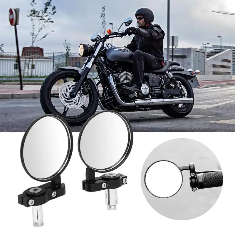 

1 Pair Bicycle Handlebar Rear View Mirror Bike Rearview Mirror Adjustable MTB Motorcycle Cycling Handlebar Plug Rear Sight Mirro