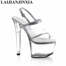 LAIJIANJINXIA/Новинка года; босоножки на высоком каблуке 17 см; Танцевальная обувь для ночного клуба; модель обуви для танцев на шесте; женская обувь на высоком каблуке; G-031