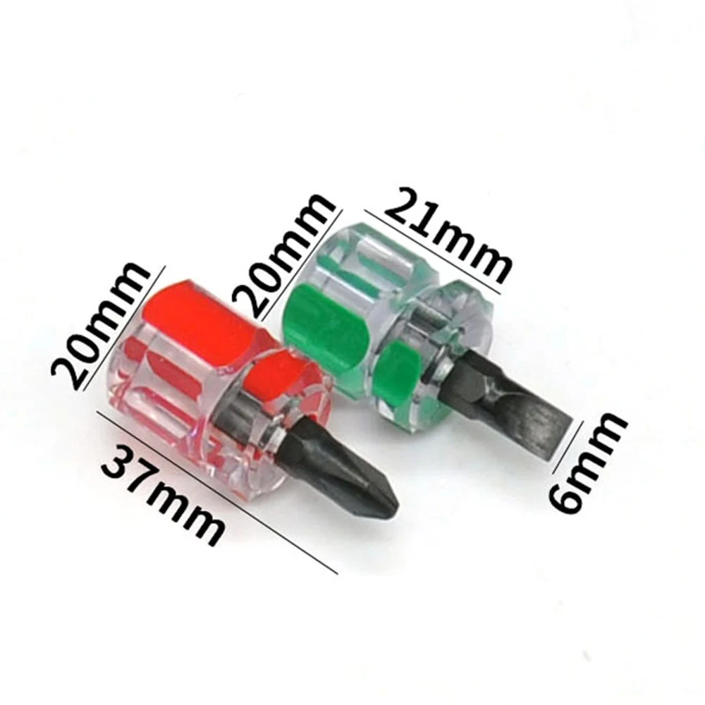 

Anti-slip handle desig 2pc/set Steel Portable Micro Mini Stubby Slotted Screwdriver Tool Tackle for glove box kitchen drawer